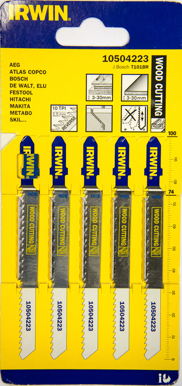 IRWIN Stichsägeblatt T-Schaft 100 mm (Pack. 5 Stk.) 10504223
