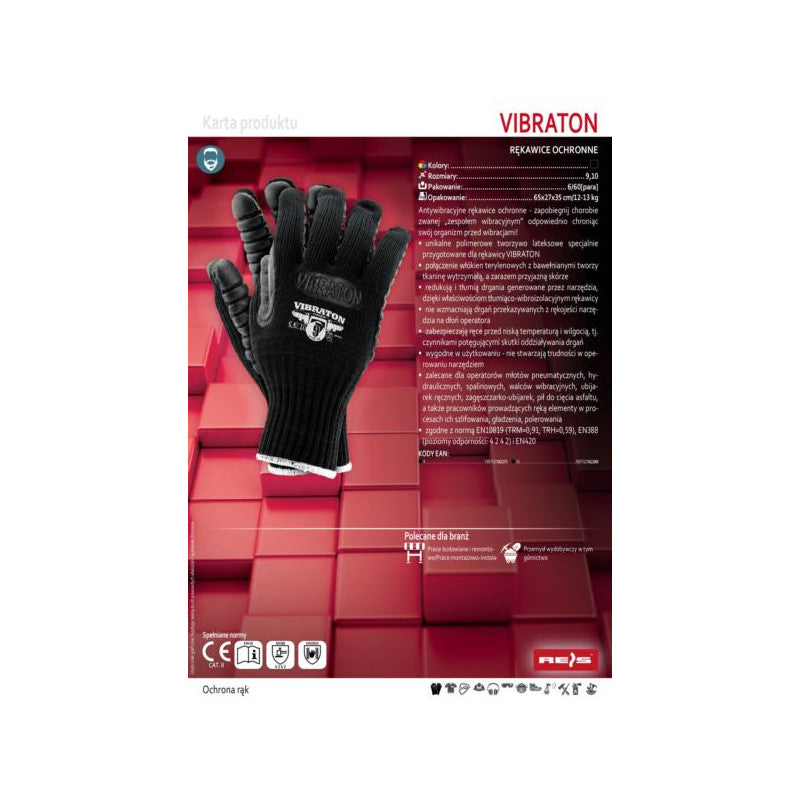 Antivibrations-Schutzhandschuhe REIS VIBRATON