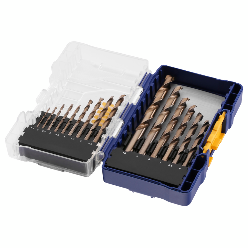 IRWIN Metallbohrer-Set HSS COBALT PRO, 15-tlg. im Etui 1,5–10 mm IW3036501