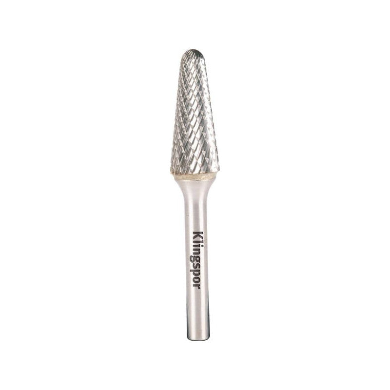 KLINGSPOR Hartmetall-Frässtift Kegel rund 8x25,4x6 mm HF 100 L (Kreuzverzahnung)