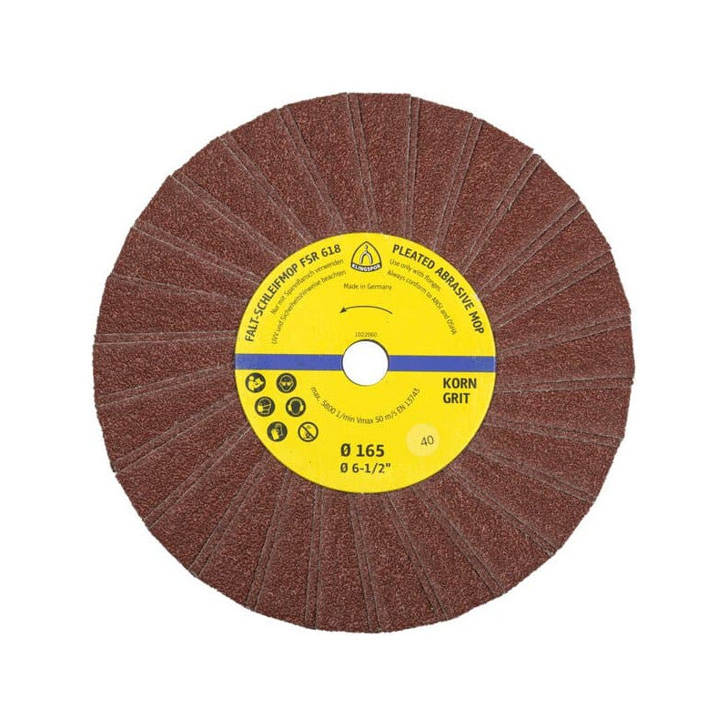 KLINGSPOR Fächerschleifer 165x14 mm FSR 618