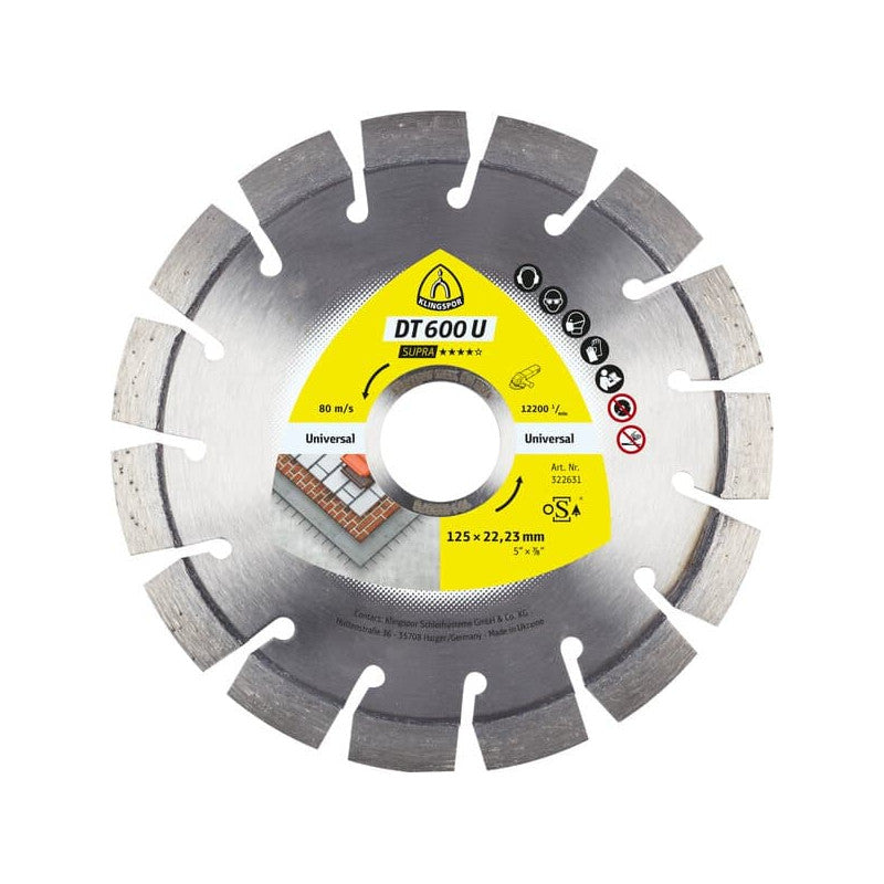 KLINGSPOR Diamant-Trennscheibe für Beton 140x2,4x22,23 mm DT 600 U Supra