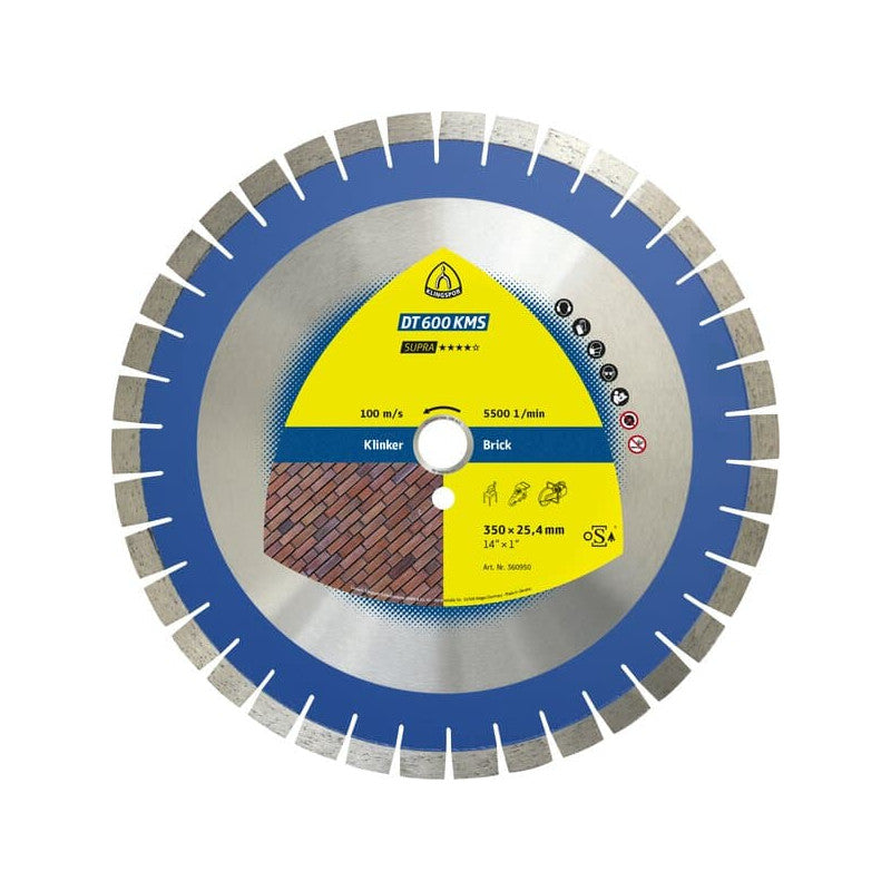KLINGSPOR Diamant-Trennscheibe für Klinker 350x3x25,4 mm DT 600 KMS Supra