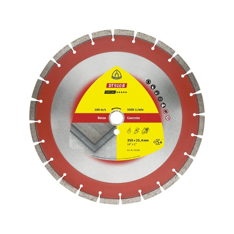 KLINGSPOR Diamant-Trennscheibe für Altbeton 400x3,6x25,4 DT 910 B Special