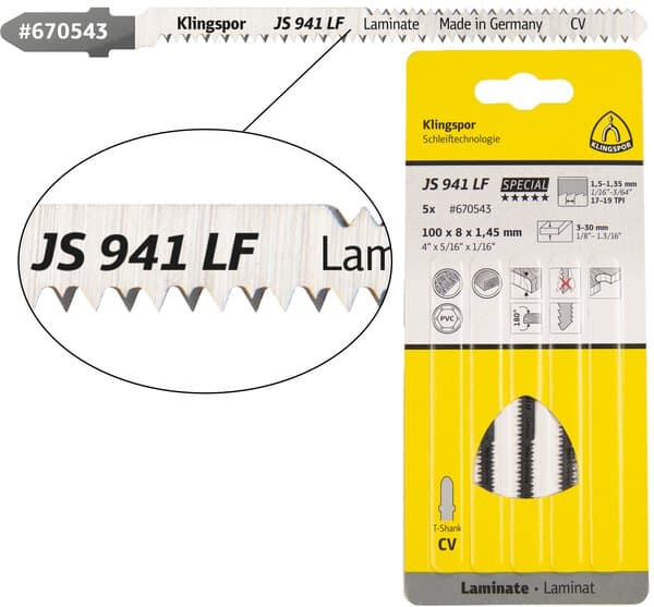 KLINGSPOR JS 941 LF Special Stichsägeblatt