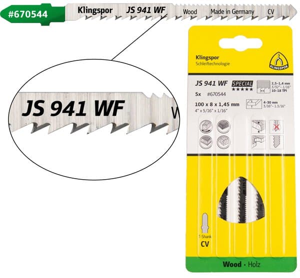 KLINGSPOR JS 941 WF Special Stichsägeblatt