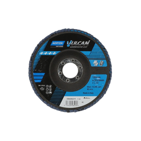 Lamellenschleifscheibe 125 mm, NORTON VULCAN R842