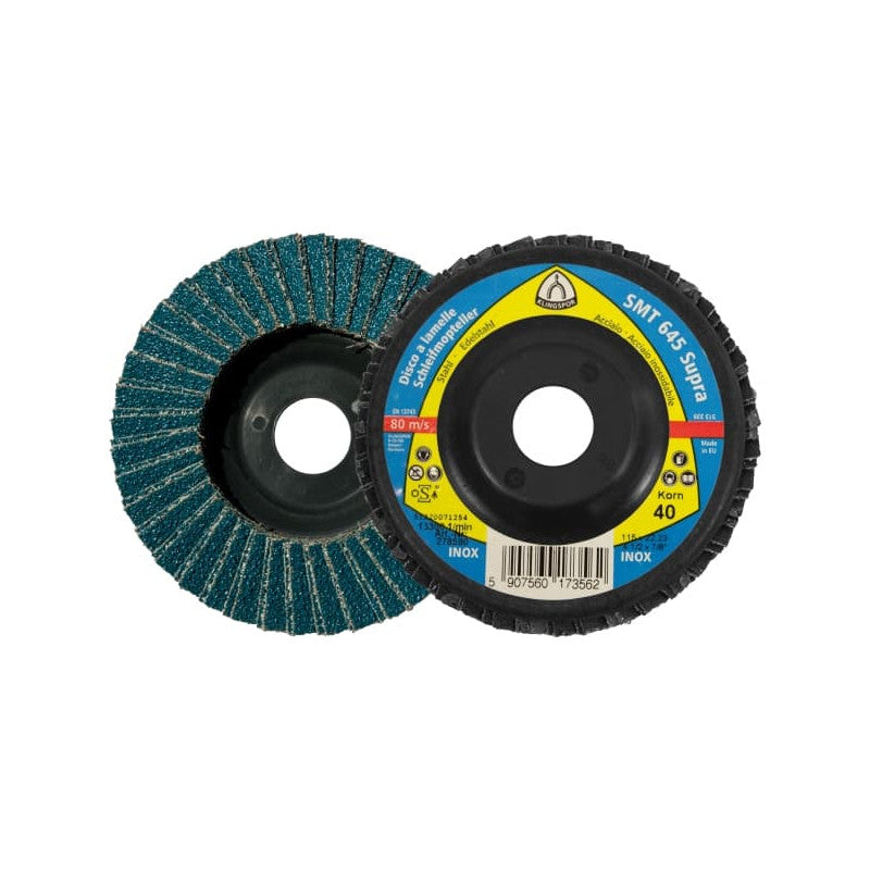 Fächerschleifscheibe flach 115 mm, Klingspor SMT 645 Supra