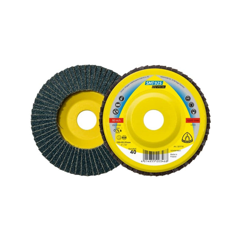 Fächerschleifscheibe flach 125 mm, Klingspor SMT 925 Special