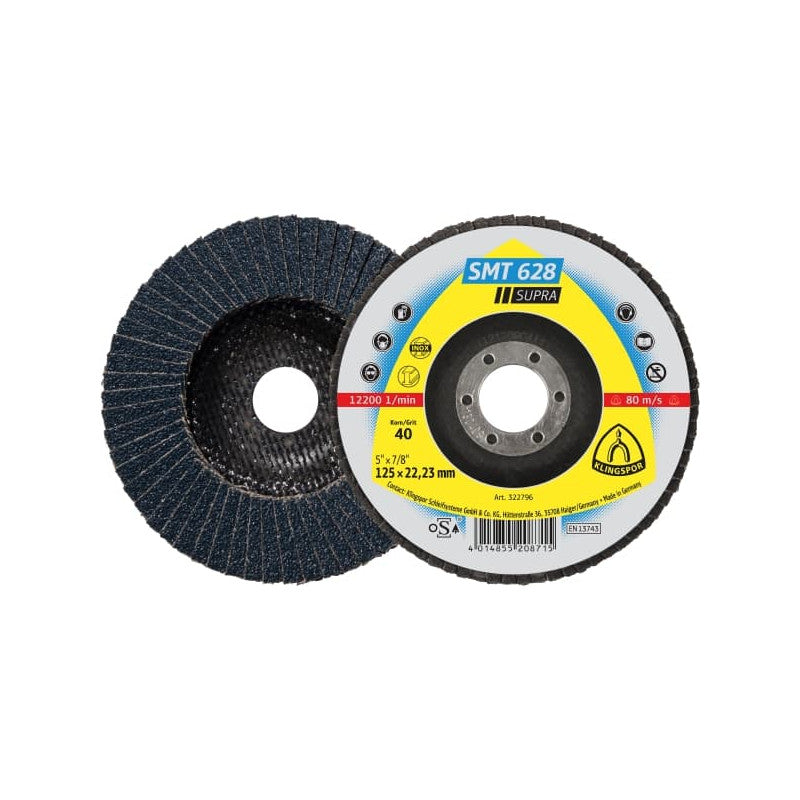 Fächerschleifscheibe flach 180 mm, Klingspor SMT 628 Supra
