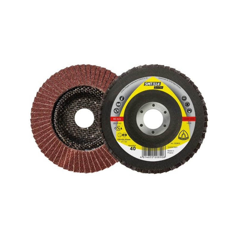 Fächerschleifscheibe gekröpft 115 mm, Klingspor SMT 314 Extra