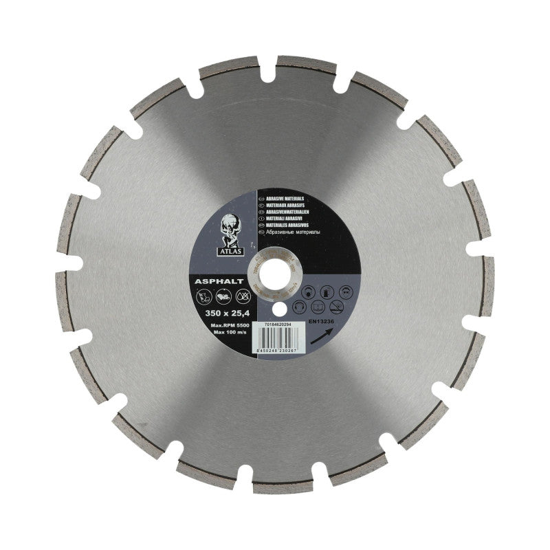 Diamant-Trennscheibe für Asphalt 350x25,4 mm, Norton Asfalt