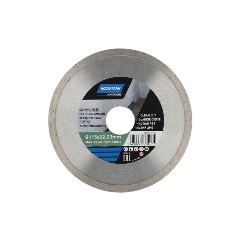 Diamant-Trennscheibe für Keramik 115 x 22 mm, Norton CERAMIC TILES