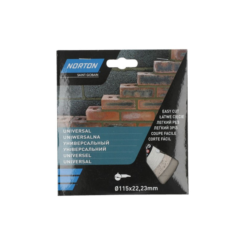 Diamant-Trennscheibe für Baustoffe 115 x 22,3 mm, Norton UNIVERSAL