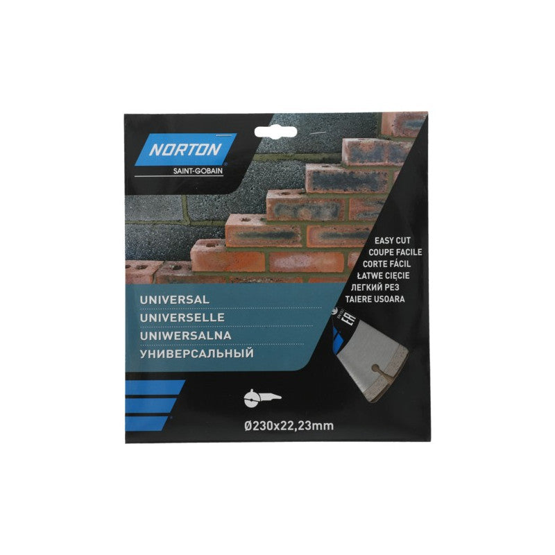 Diamant-Trennscheibe für Baustoffe 230 x 22,3 mm, Norton UNIVERSAL