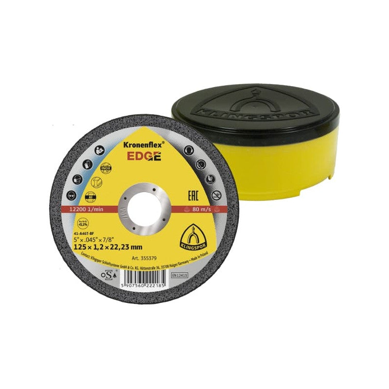 Trennscheibe für Stahl und Aluminium EDGE Special 125x1,2x22 mm