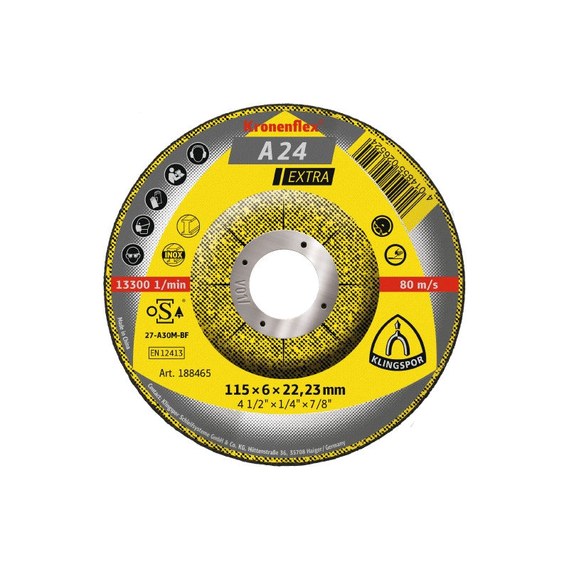 Schruppscheibe für Metall 100x6x16 mm, Kronenflex A 24 Extra